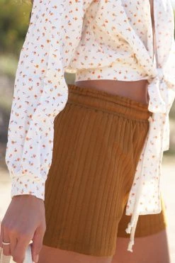 LA Relaxed New Arrivals Pointelle Flutter Short