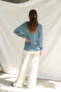 LA Relaxed Raw Modal Raglan Sweatshirt