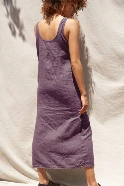 LA Relaxed New Arrivals Washed Linen Column Dress