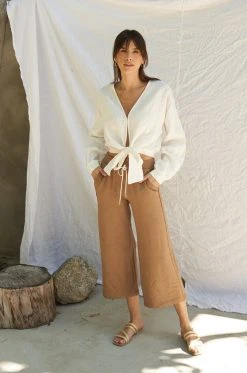 LA Relaxed Wide Leg Modal Crop Pant New Arrivals