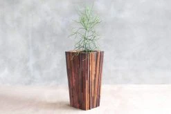 Masaya & Co. Large Hardwood Geo Planter Home Goods