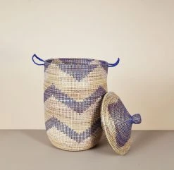 Mbare Large Patterned Hamper Basket