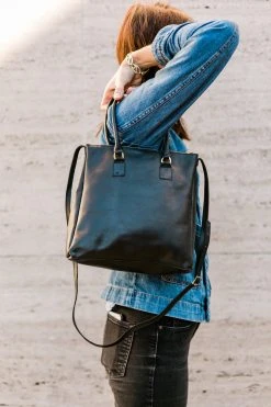 Purse & Clutch Larger Crossbody Handbag - Black