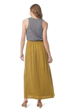 Synergy Organic Clothing Laylin Skirt - Ecru Olive 7 Synergy Organic Clothing Laylin Skirt - Ecru Olive