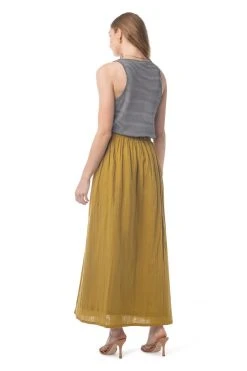 Synergy Organic Clothing Laylin Skirt - Ecru Olive 9 Synergy Organic Clothing Laylin Skirt - Ecru Olive