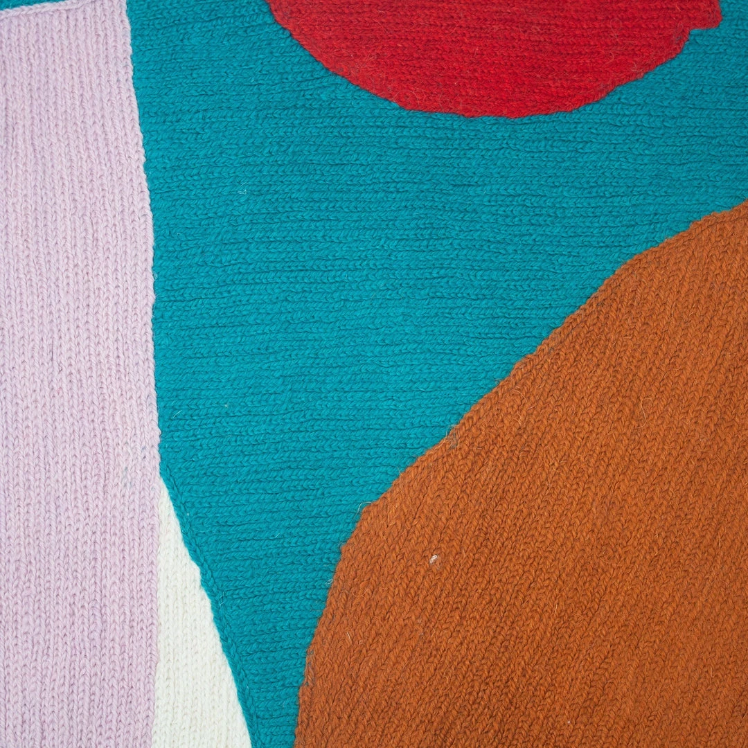 Leah Singh Home Goods Blah Blah Shapes Wool Throw Pillow Cover 7 Leah Singh Home Goods Blah Blah Shapes Wool Throw Pillow Cover