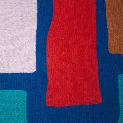 Leah Singh Home Goods Blah Blah Square Wool Throw Pillow Cover