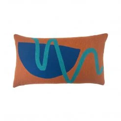 Leah Singh Blah Blah Squiggle Wool Lumbar Pillow Cover