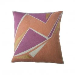 Leah Singh Home Goods Detroit Wool Throw Pillow Cover - Peach