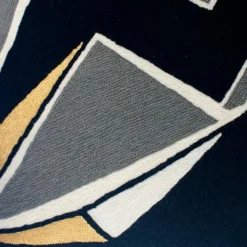 Leah Singh Handcrafted Detroit Wool Throw Pillow Cover - Black