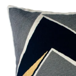 Leah Singh Handcrafted Detroit Wool Throw Pillow Cover - Black