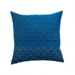 Leah Singh Eva Wool Throw Pillow Cover - Indigo + Aqua Home Goods