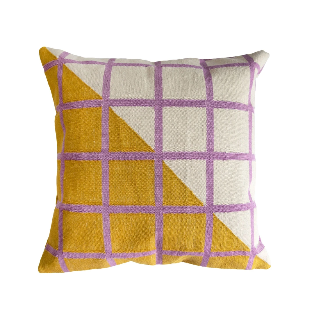 Leah Singh Diagonal Grid Reversible Throw Pillow Cover 3 Leah Singh Diagonal Grid Reversible Throw Pillow Cover