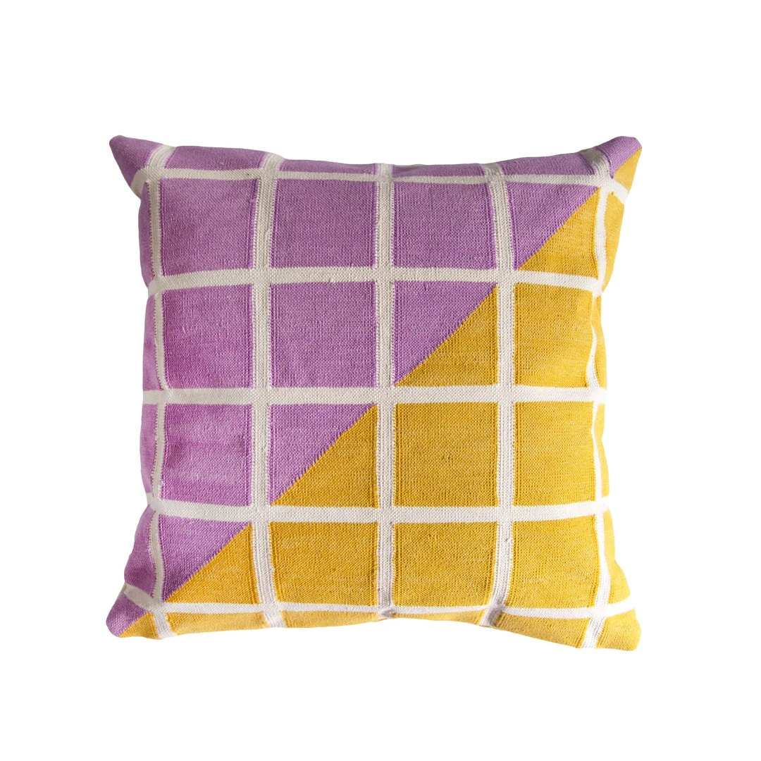 Leah Singh Diagonal Grid Reversible Throw Pillow Cover 6 Leah Singh Diagonal Grid Reversible Throw Pillow Cover