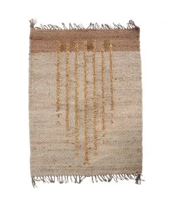 Leah Singh Lola Jute Rug - Gold Lines