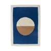 Leah Singh Luna Circle Wool Rug - Blue