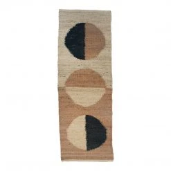 Leah Singh Margeaux Moon Jute Runner Rug - Black Home Goods