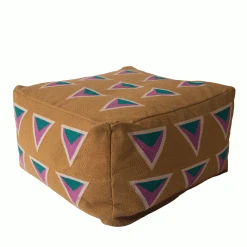 Leah Singh Maya Ochre Pouf
