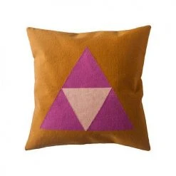 Leah Singh Home Goods Maya Throw Pillow Cover - Triangles