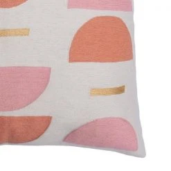 Leah Singh Melanie Wool Floor Pillow Cover - Coral Home Goods