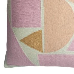 Leah Singh Melanie Wool Floor Pillow Cover - Pink + Blush
