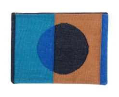Leah Singh Handcrafted Olivia Circle Clutch - Ochre