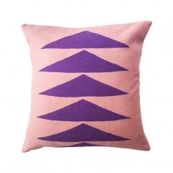 Leah Singh Palm Springs Wool Throw Pillow Cover - Purple