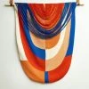 Leah Singh Red + Blue Wool Tapestry