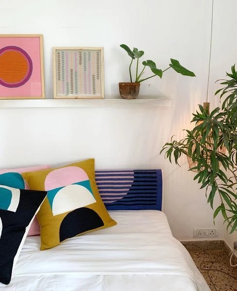 Leah Singh Home Goods Viola Wool Throw Pillow Cover - Ochre 5 Leah Singh Home Goods Viola Wool Throw Pillow Cover - Ochre