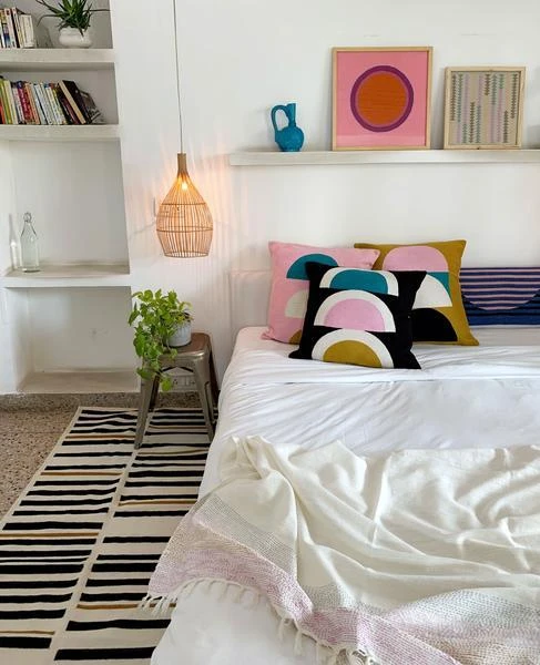 Leah Singh Home Goods Viola Wool Throw Pillow Cover - Ochre 7 Leah Singh Home Goods Viola Wool Throw Pillow Cover - Ochre