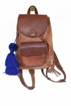 Purse & Clutch Leather Backpack - Russet Brown Handcrafted