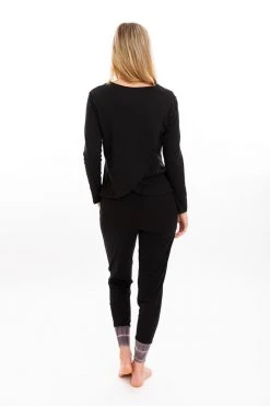 Leena & Lu Pima Long Sleeve Shirt - Black Best Sellers 8 Leena & Lu Pima Long Sleeve Shirt - Black Best Sellers