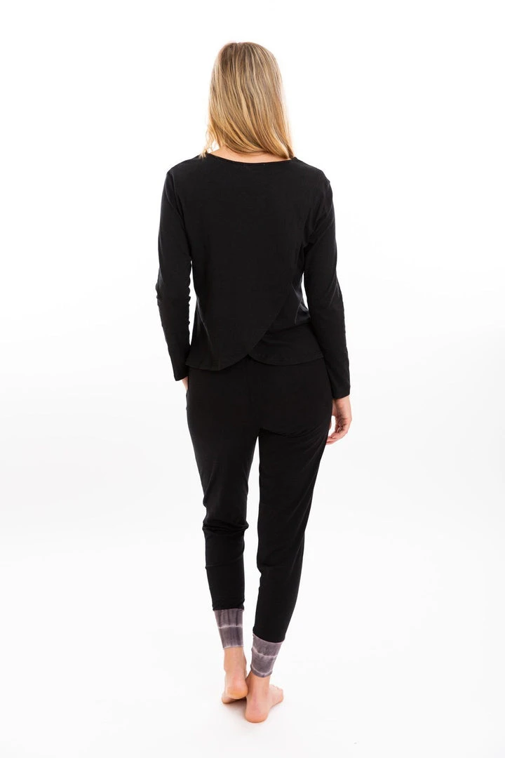 Leena & Lu Pima Long Sleeve Shirt - Black Best Sellers 4 Leena & Lu Pima Long Sleeve Shirt - Black Best Sellers