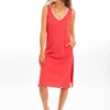 Leena & Lu Pima Long Dress - Coral BIPOC Owned 2 Leena & Lu Pima Long Dress - Coral BIPOC Owned