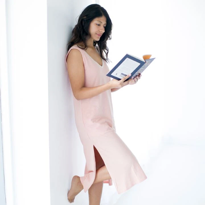 Leena & Lu BIPOC Owned Pima Long Dress - Shell 4 Leena & Lu BIPOC Owned Pima Long Dress - Shell