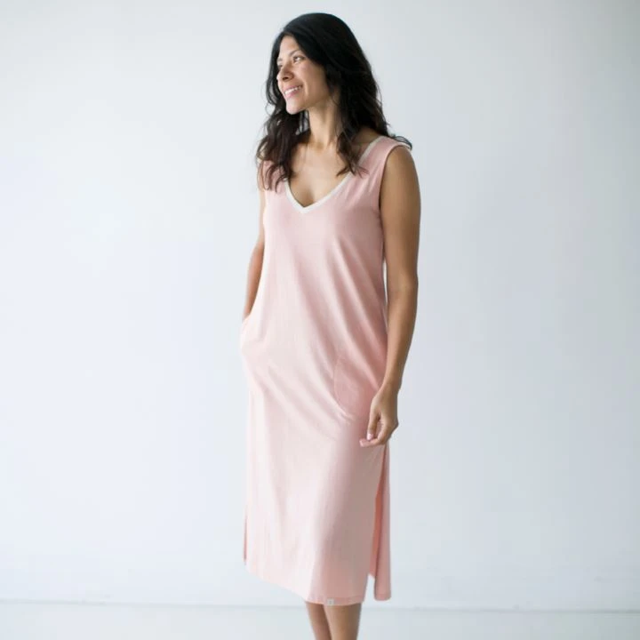 Leena & Lu BIPOC Owned Pima Long Dress - Shell 3 Leena & Lu BIPOC Owned Pima Long Dress - Shell