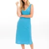 Leena & Lu BIPOC Owned Pima Long Dress - Turquoise
