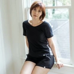 Leena & Lu Best Sellers Pima Short Pajama Set - Black