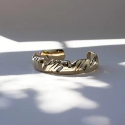 L.Greenwalt Jewelry Abstract Monstera Cuff