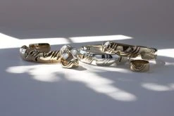 L.Greenwalt Jewelry Abstract Monstera Cuff