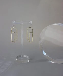 L.Greenwalt Jewelry Streamline Long Profile Earrings