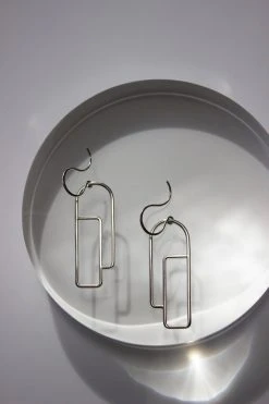 L.Greenwalt Jewelry Streamline Long Profile Earrings