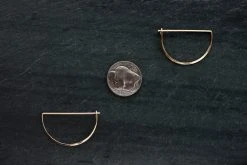 L.Greenwalt Jewelry Crescent Hoop Earrings Best Sellers