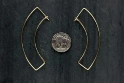 L.Greenwalt Jewelry Curve Gold Earrings