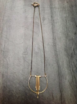 L.Greenwalt Jewelry Handcrafted Crescent Cascade Necklace