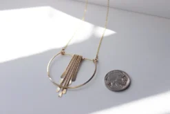 L.Greenwalt Jewelry Handcrafted Crescent Cascade Necklace