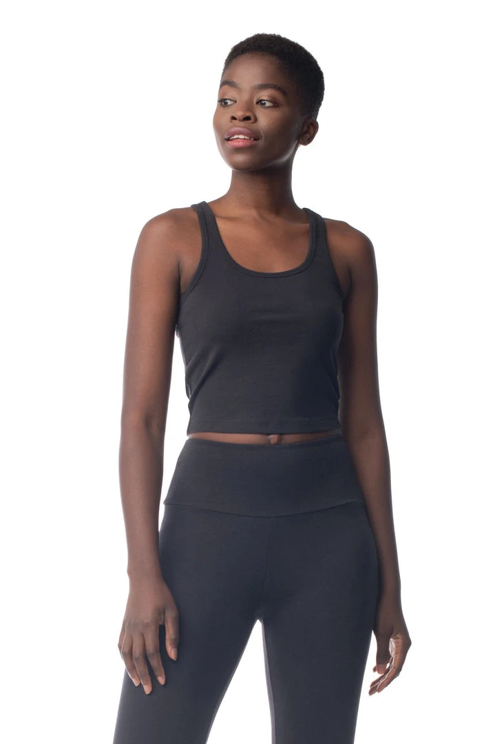 Synergy Organic Clothing Lighten Tank - Black 3 Synergy Organic Clothing Lighten Tank - Black