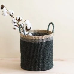 LIKHÂ Black Floor Basket With Handles Home Goods