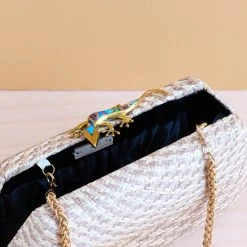 LIKHÂ Dusty Rose Houndstooth Clutch Accessories