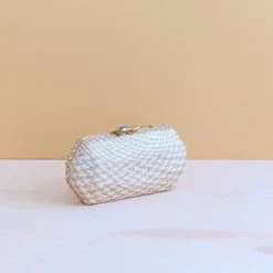LIKHÂ Dusty Rose Houndstooth Clutch Accessories